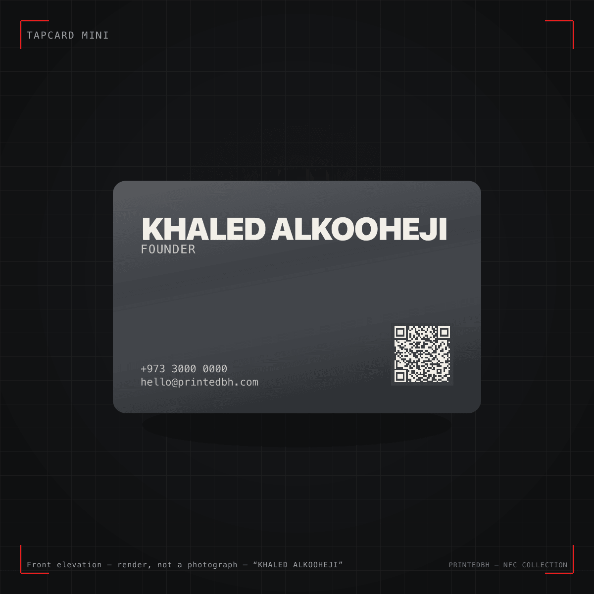 TapCard Mini — front render