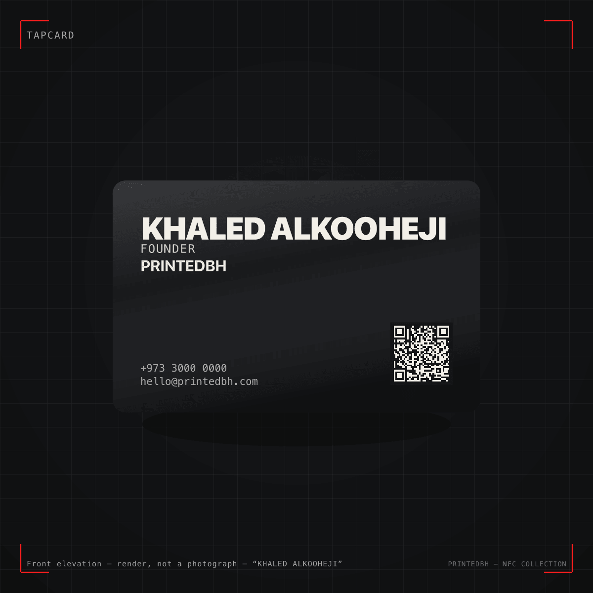 TapCard — front render